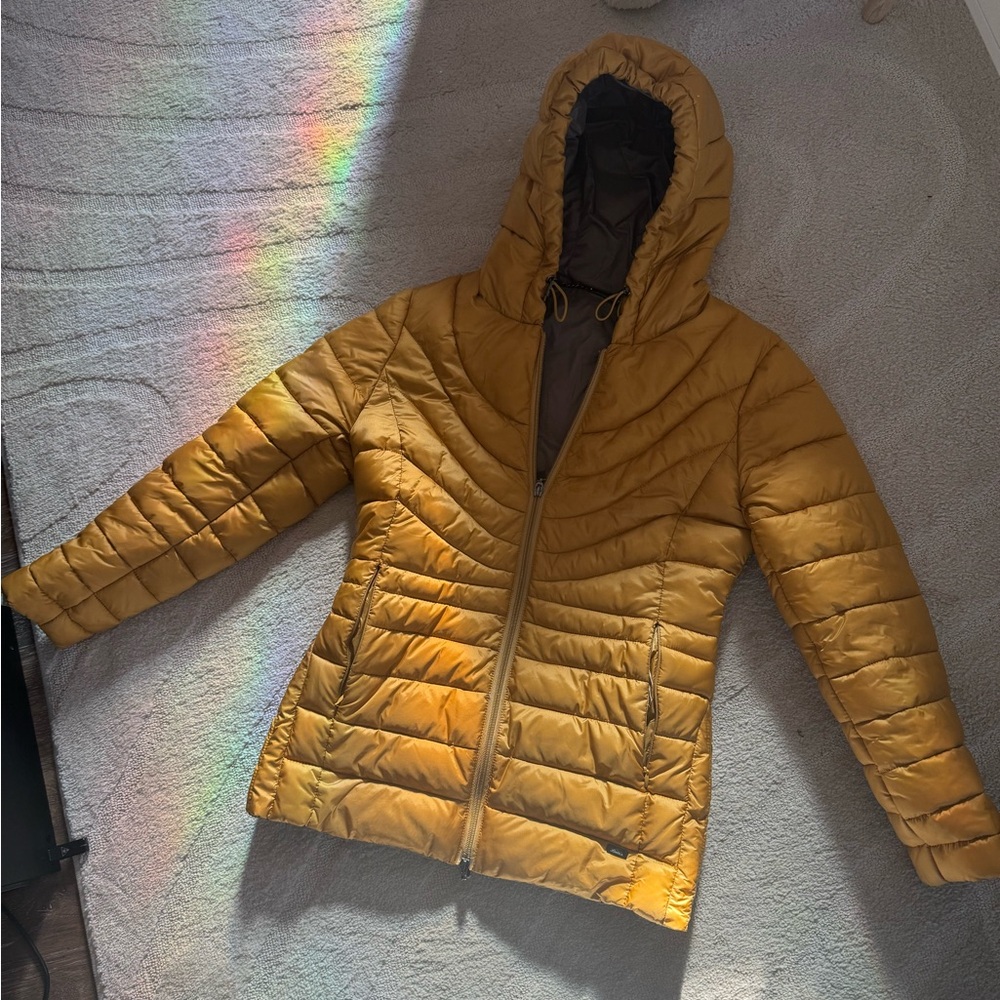 YELLOW/GOLD ITALIAN PUFFER JACKET